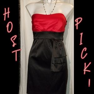 NWOT! RED AND BLACK RETRO STYLE COCKTAIL DRESS